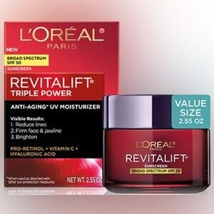 L'Oreal Paris Revitalift-Triple Power Anti-Aging Face Moisturizer,2.55 Oz,SEALED